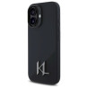 Karl Lagerfeld KLHMP16SSCMKMPCK Silicone Shadow Metal Initial Hardcase for iPhone 16 6.1" / black