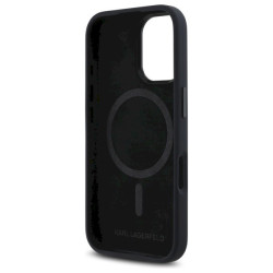 Karl Lagerfeld KLHMP16SSCMKMPCK Silicone Shadow Metal Initial Hardcase for iPhone 16 6.1" / black