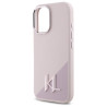 Karl Lagerfeld KLHMP16SSCMKMPCP Silicone Shadow Metal Initial Hardcase for iPhone 16 6.1" / pink