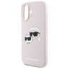 Karl Lagerfeld KLHMP16SSKCHPPLP Hardcase Silicone Double Heads Print MagSa for iPhone 16 6.1" / pink