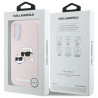 Karl Lagerfeld KLHMP16SSKCHPPLP Hardcase Silicone Double Heads Print MagSa for iPhone 16 6.1" / pink
