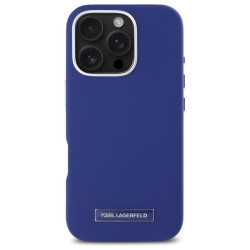 Karl Lagerfeld KLHMP16XPGMSRPB hardcase FW Metal Plate MagSafe for iPhone 16 Pro Max 6.9" / blue