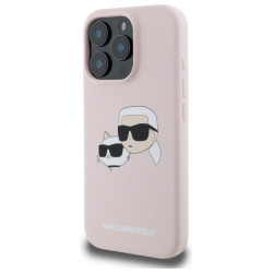 Karl Lagerfeld KLHMP16XSKCHPPLP Hardcase Silicone Double Heads for iPhone 16 Pro Max 6.9" / pink