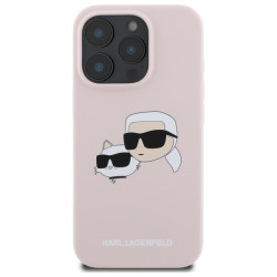 Karl Lagerfeld KLHMP16XSKCHPPLP Hardcase Silicone Double Heads for iPhone 16 Pro Max 6.9" / pink