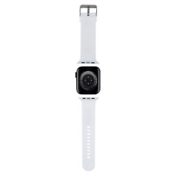 Karl Lagerfeld Strap KLAWLSLCNH Apple Watch 42/44/45/49mm 3D Rubber Choupette Head / white