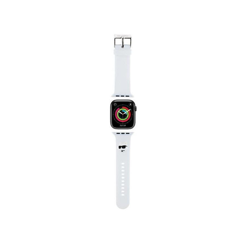 Karl Lagerfeld Strap KLAWMSLCNH Apple Watch 38/40/41mm / white 3D Rubber Choupette Heads