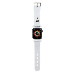 Karl Lagerfeld Strap KLAWMSLKNH 3D Rubber Karl Head for Apple Watch 38/40/41mm / white