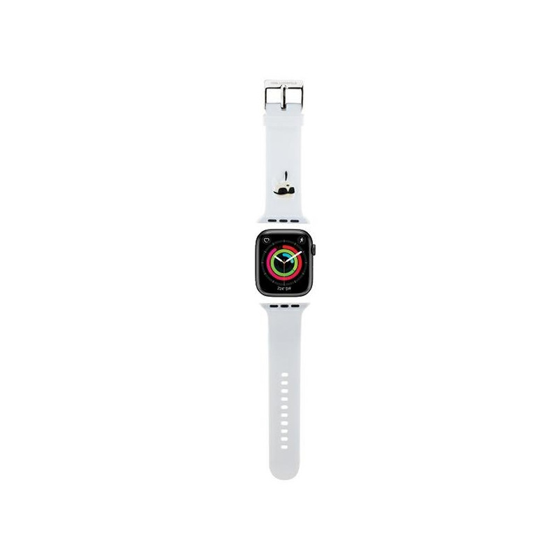 Karl Lagerfeld Strap KLAWMSLKNH 3D Rubber Karl Head for Apple Watch 38/40/41mm / white