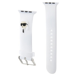 Karl Lagerfeld Strap KLAWMSLKNH 3D Rubber Karl Head for Apple Watch 38/40/41mm / white