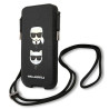 Karl Lagerfeld Torebka KLHCP12MOPHKCK Hardcase Saffiano Ikonik Karl&Choupette Head for 6,1" / black