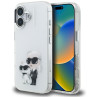 Karl Lagerfeld IML Aquarelle Karl & Choupette & Logo Case for iPhone 16 / white