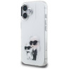 Karl Lagerfeld IML Aquarelle Karl & Choupette & Logo Case for iPhone 16 / white