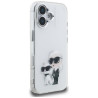 Karl Lagerfeld IML Aquarelle Karl & Choupette & Logo Case for iPhone 16 / white