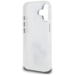 Karl Lagerfeld IML Aquarelle Karl & Choupette & Logo Case for iPhone 16 / white
