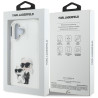 Karl Lagerfeld IML Aquarelle Karl & Choupette & Logo Case for iPhone 16 / white