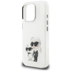 Karl Lagerfeld IML Aquarelle Karl & Choupette & Logo Case for iPhone 16 Pro Max / white
