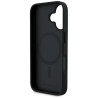 Karl Lagerfeld Grained Pattern & Logo MagSafe Case for iPhone 16 / black