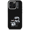 Karl Lagerfeld Silicone Karl&Choupette Sketch MagSafe Case for iPhone 16 Pro Max / black