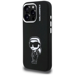 Karl Lagerfeld Silicone Karl Sketch MagSafe Case for iPhone 16 Pro Max / black