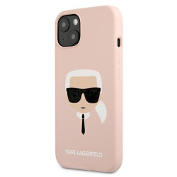 Karl Lagerfeld KLHCP13SSLKHLP Hardcase Silicone Karl`s Head for iPhone 13 mini 5,4" / light pink