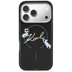 Karl Lagerfeld IML Choupettes Karl Script Logo MagSafe Case for iPhone 17 Pro / black