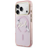 Karl Lagerfeld IML Choupettes Karl Script Logo MagSafe Case for iPhone 17 Pro / pink