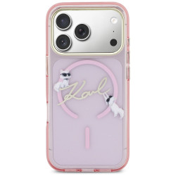 Karl Lagerfeld IML Choupettes Karl Script Logo MagSafe Case for iPhone 17 Pro / pink