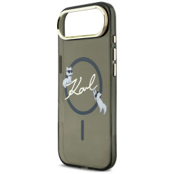 Karl Lagerfeld IML Choupettes Karl Script Logo MagSafe Case for iPhone Air / black