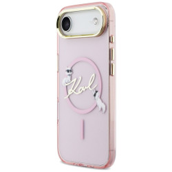 Karl Lagerfeld IML Choupettes Karl Script Logo MagSafe Case for iPhone Air / pink