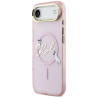 Karl Lagerfeld IML Choupettes Karl Script Logo MagSafe Case for iPhone Air / pink