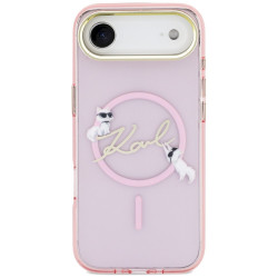 Karl Lagerfeld IML Choupettes Karl Script Logo MagSafe Case for iPhone Air / pink