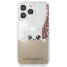 Karl Lagerfeld KLHCP13LPABGNU PEEK A BOO Liquid Glitter Hardcase for iPhone 13 Pro / 13 6,1" / pink