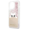 Karl Lagerfeld KLHCP13LPABGNU PEEK A BOO Liquid Glitter Hardcase for iPhone 13 Pro / 13 6,1" / pink