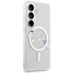 Karl Lagerfeld IML KC Script MagSafe Case for Samsung Galaxy S26 Plus / transparent
