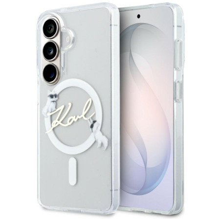 Karl Lagerfeld IML KC Script MagSafe Case for Samsung Galaxy S26 / transparent
