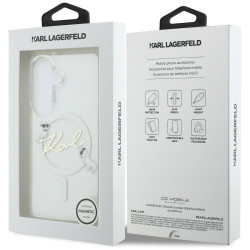 Karl Lagerfeld IML KC Script MagSafe Case for Samsung Galaxy S26 / transparent