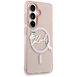 Karl Lagerfeld IML KC Script MagSafe Case for Samsung Galaxy S26 / pink