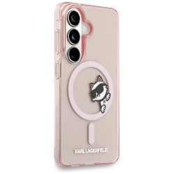 Karl Lagerfeld IML Peekaboo Choupette MagSafe Case for Samsung Galaxy S26 / pink