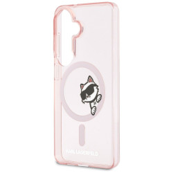Karl Lagerfeld IML Peekaboo Choupette MagSafe Case for Samsung Galaxy S26 / pink