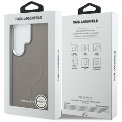 Case Karl Lagerfeld Embossed Ring Initials MagSafe for Samsung Galaxy S26 Ultra / brown