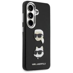 Karl Lagerfeld Saffiano Double Heads Metal Case for Samsung Galaxy S26 / black