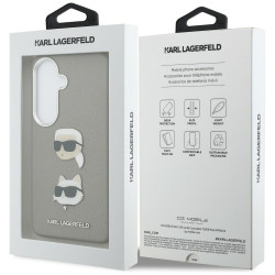 Karl Lagerfeld Saffiano Double Heads Metal Case for Samsung Galaxy S26 / silver