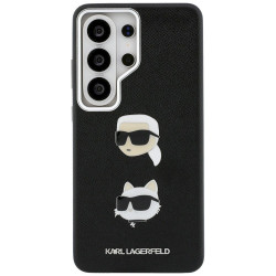 Karl Lagerfeld Saffiano Double Heads Metal Case for Samsung Galaxy S26 Ultra / black