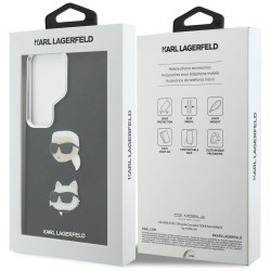 Karl Lagerfeld Saffiano Double Heads Metal Case for Samsung Galaxy S26 Ultra / black