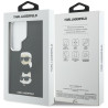 Karl Lagerfeld Saffiano Double Heads Metal Case for Samsung Galaxy S26 Ultra / black