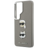 Karl Lagerfeld Saffiano Double Heads Metal Case for Samsung Galaxy S26 Ultra / silver