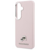 Karl Lagerfeld Saffiano KC Metal Logo MagSafe Case for Samsung Galaxy S26 / pink