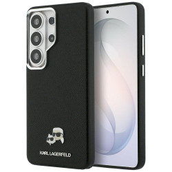 Karl Lagerfeld Saffiano KC Metal Logo MagSafe Case for Samsung Galaxy S26 Ultra / black