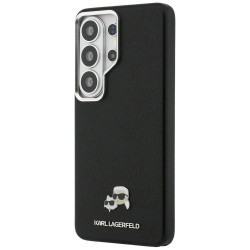 Karl Lagerfeld Saffiano KC Metal Logo MagSafe Case for Samsung Galaxy S26 Ultra / black