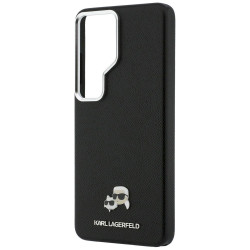 Karl Lagerfeld Saffiano KC Metal Logo MagSafe Case for Samsung Galaxy S26 Ultra / black